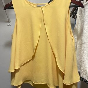 Yellow Zara Flowy Blouse